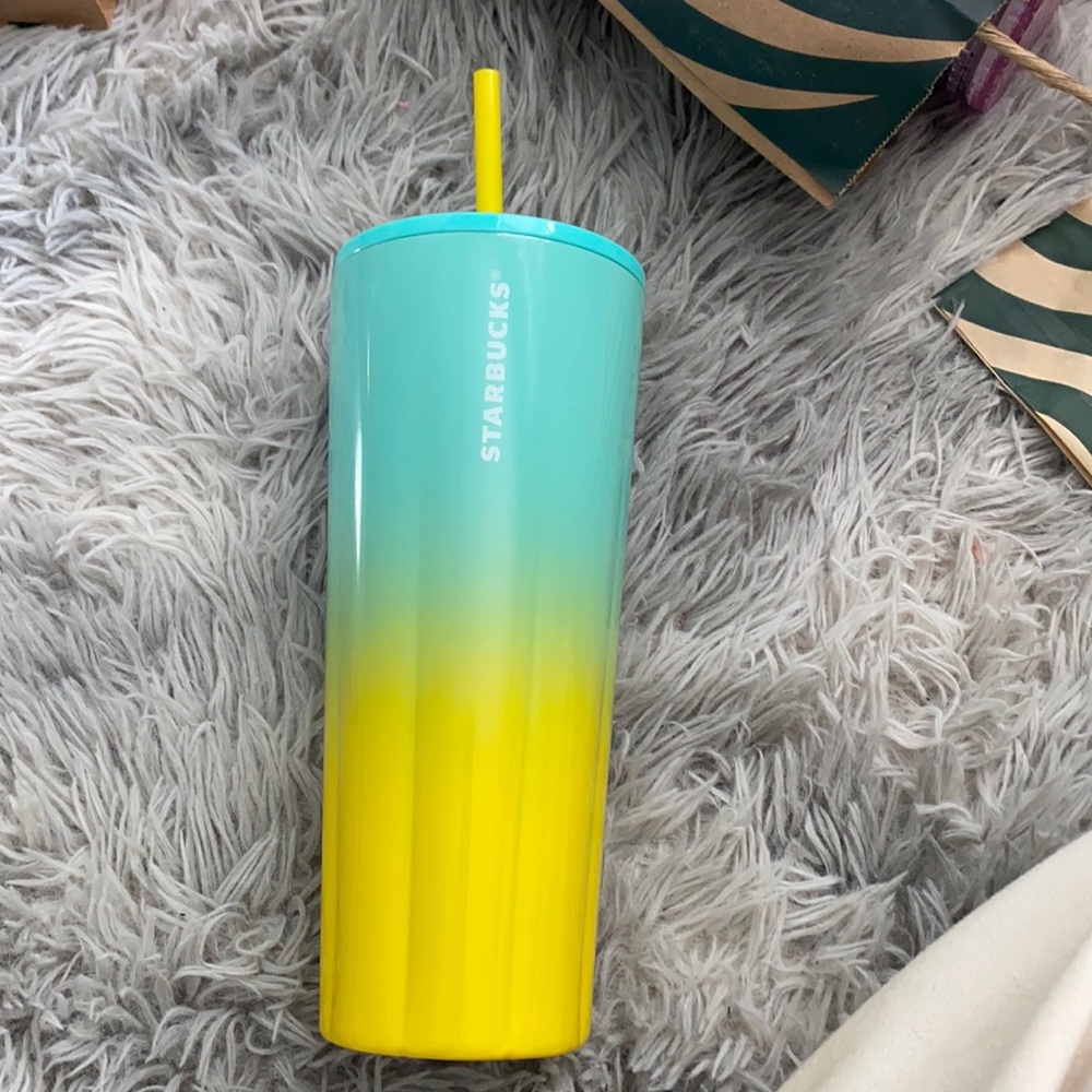 Starbucks Tumbler Blue and Yellow Brand New